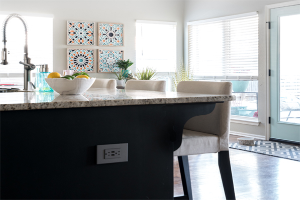 Legrand Adorne smart home outlet installation in kitchen